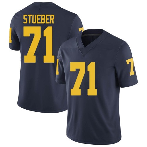 Andrew Stueber Michigan Wolverines Men's NCAA #71 Navy Limited Brand Jordan College Stitched Football Jersey FGW0754OQ